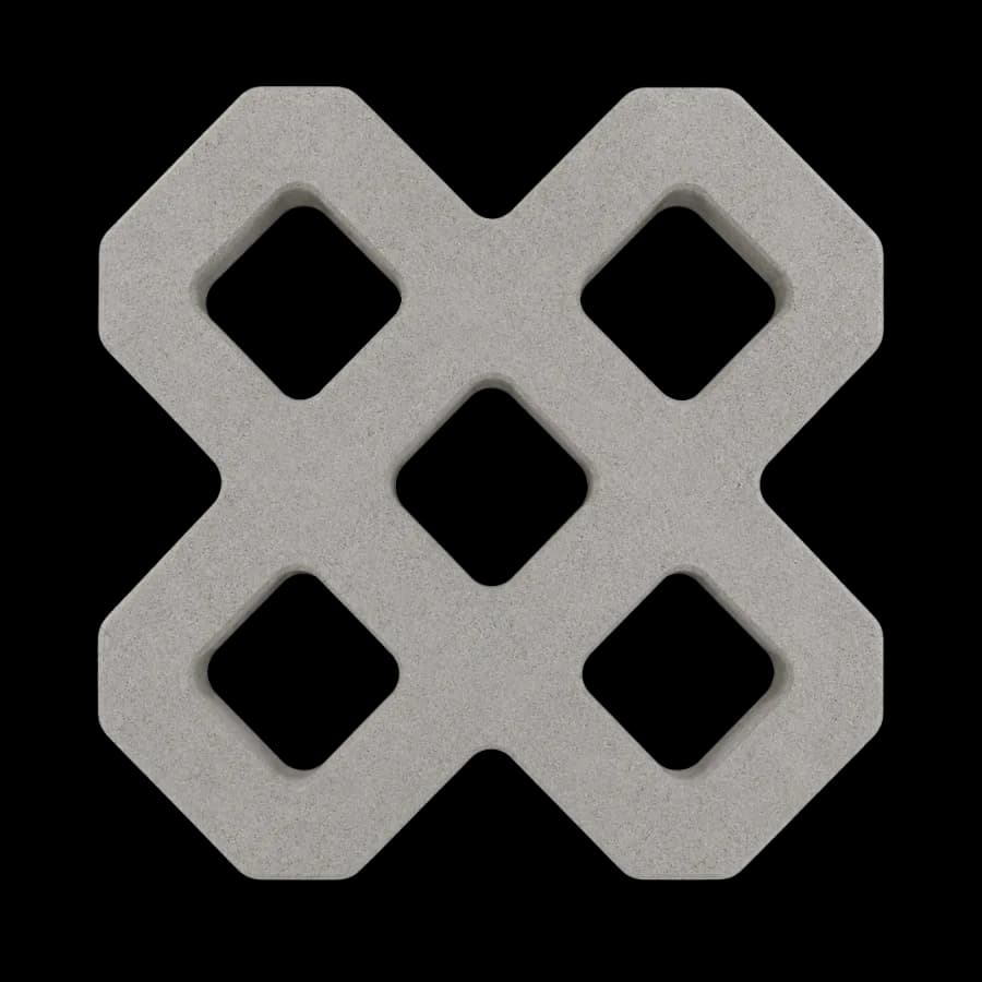 Pisograma de concreto 50x50x10 cm da AGBS Pré-moldados